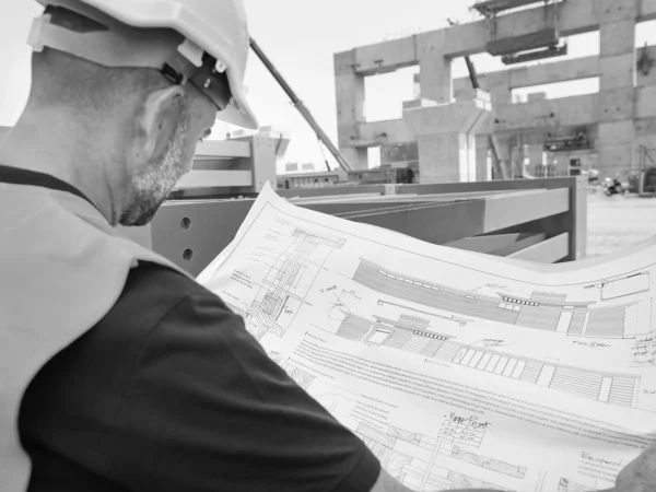 Site engineer on a construction site
